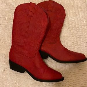 Red cowboy boots